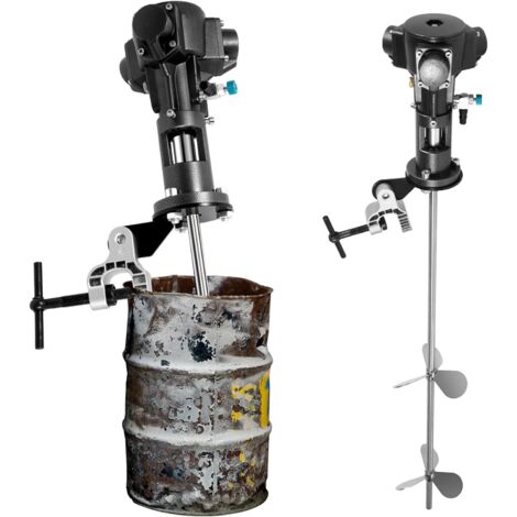 Pneumatic Paint Mixer Bracket Mixer Drill Paint Mixer Coating Pneumatic Blender Air Agitator for Stirring Paint with Stainless Steel Blade (50 Gallon /190L Tank,1/2 HP)