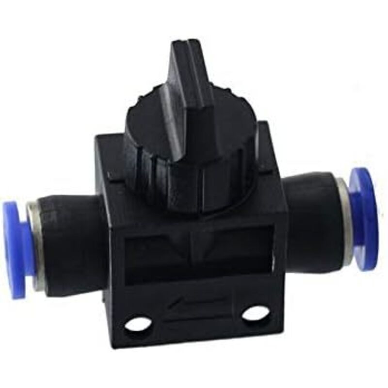 Tinor - Pneumatic Shut-off Valve - Quick Connect For Air, Water, Vacuum (6mm, 1pc)