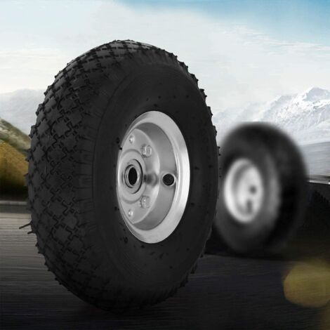 Pneumatic Tyre 10" Hand Truck Tyre Rubber Wheel 260x85 mm Replacement Wheel for Sack Truck Hand Trolley Cart Black