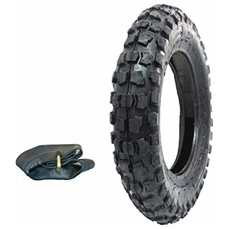Pneumatico + Camera d'Aria Cross 100/90-10 per Piaggio Ape 50 MINICROSS Mini Moto Scooter TASSELLATO 6PR TT Gomma COPERTONE Union
