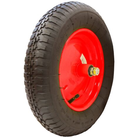 Pulitore Cerchi Ruota Antiforatura Per Carriola PU Nero 3.50-4.00/8 - Capacità 120 Kg, Diametro 35 Cm Stucco Per Paraurti - Foto 3