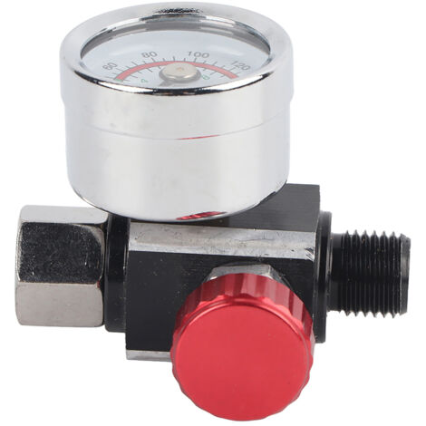 Pneumatischer Druckregler 0–10 bar aus Aluminiumlegierung, 1/4 BSPP Ein-/Ausgang, silber