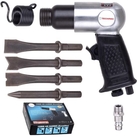 PNEUMATISCHER SCHLAGHAMMER MIT MEISSELSPITZEN 6-ECKIG MECH WORKSHOP