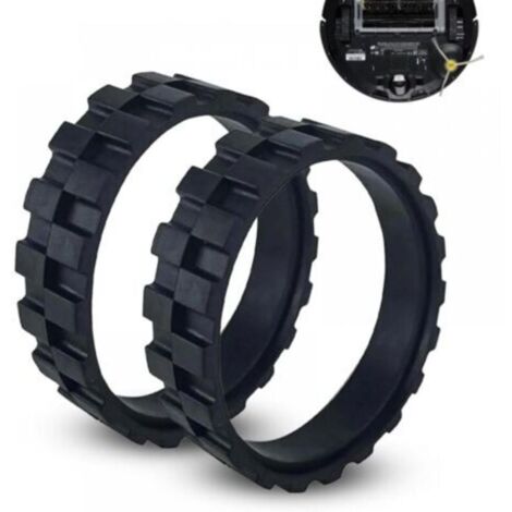 Pneus de rechange pour roues Roomba – Caoutchouc antidérapant haute adhérence – Compatibles séries 500 à 900, S et i