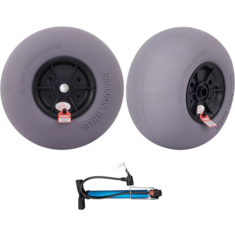 Pneus de sable Mophorn 13', roues de ballon de plage en tpu, pneus de chariot de kayak, roues de chariot de canoë, pneus de poussette, paquet de 2,