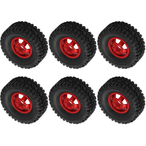 Pneus tout-terrain RC avec jantes aluminium pour modèles WPL C14, C24, C34, C44, B14, B24, B16, B36, voitures télécommandées 4x4