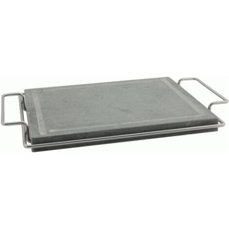 PoA le A  griller 30x30 cm en pierre ollaire naturelle avec poignA es et pieds de support pour barbecue cuisson diA tA tique Made in Italy