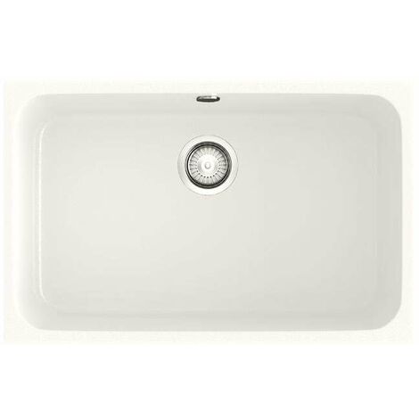 POALGI Fregadero de cocina 1 seno 70x40cm bajo encimera blanco RocStone Modelo Gandia