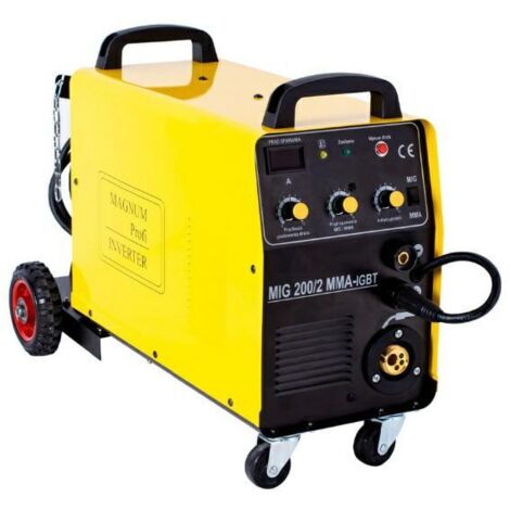 Półautomat spaw.inv. mig 200/2 mma kn igbt 230/400v 200a/60% mb15/3, podwozie,digit/reg/ind,mmar,gp25, kablemma(os25)-2m, d100/d200