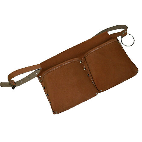Poche à clous pour couvreur en croûte de cuir 37 x 22 x 4 cm – Anneau porte-marteau – S1075 – Sassi