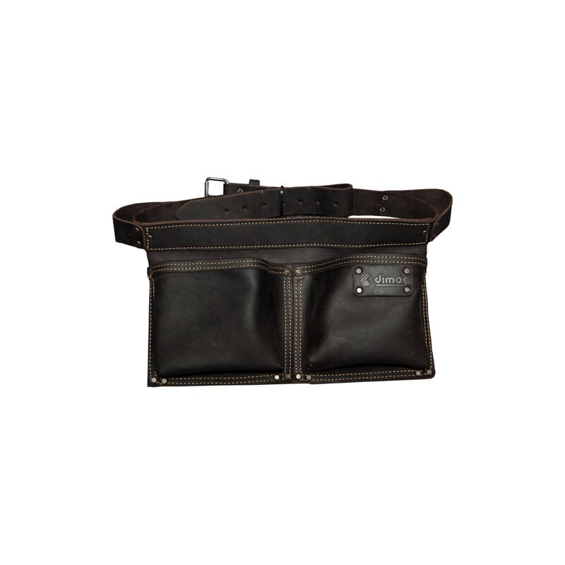 Dimos - Poche à clous rectangulaire cuir avec ceinture et 2 compartiments - 205735