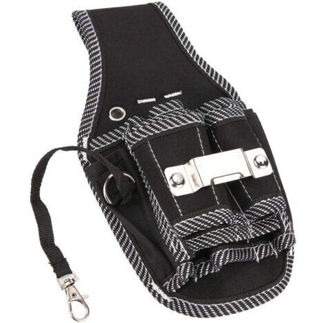 Poche à Outils, Sac Porte-outil avec Ceinture Ajustable, Sac à Outils avec Plusieurs Poches pour Ranger les Outils et Perceuse