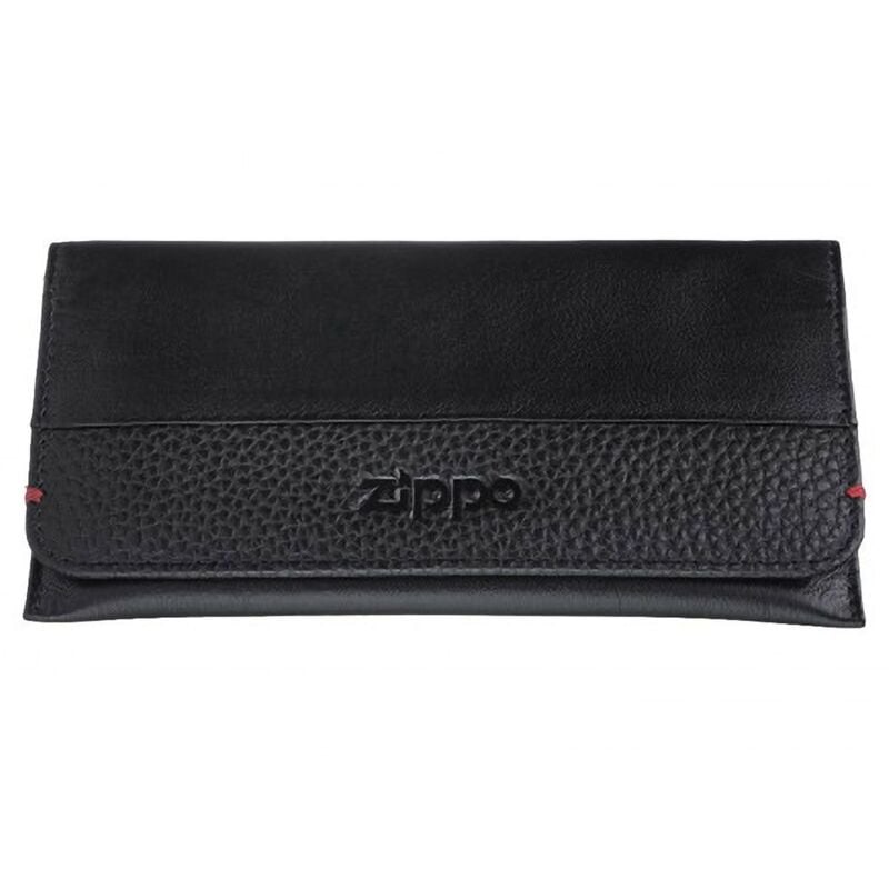 Poche à tabac Zippo en cuir double textures 15.5 cm