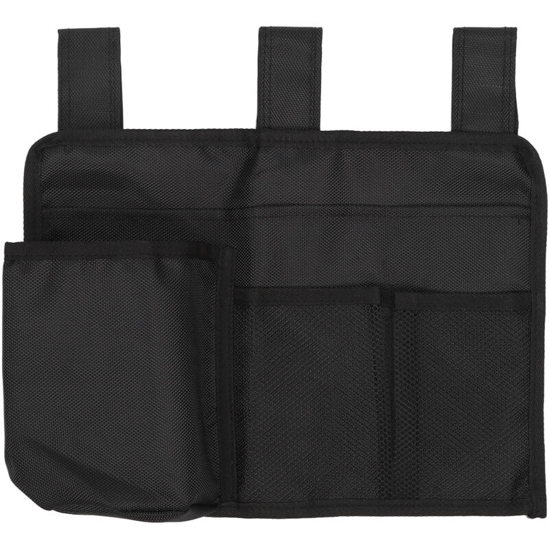 Poche de rangement suspendu pour lit - Organisateur mural en nylon pour hôpitaux, dortoirs universitaires et lits bébé - Noir