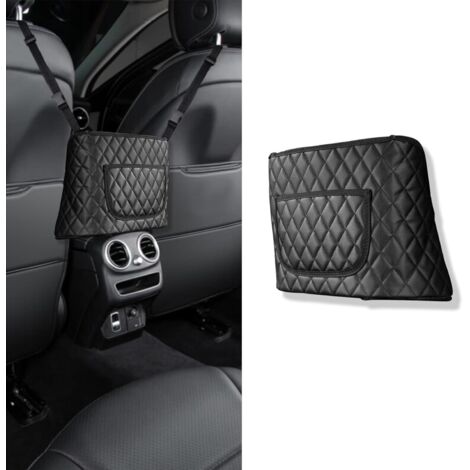 Poche Organisateur en Cuir pour Sièges de Voiture, Porte-ourses de Voiture Entre les Sièges, Universel Grande Capacité Siège Sac de Siège de Voiture en Cuir Siège Avant Sac Organisateur Poche
