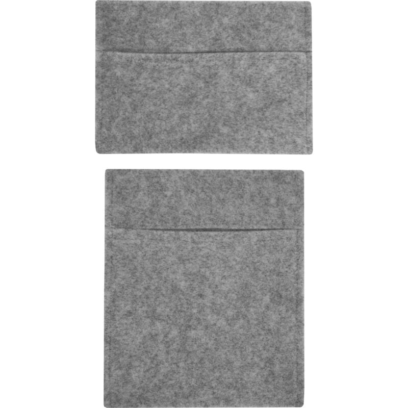 Monster Shop - Poches de Rangement en Feutre x2 Gris clair, Organisation Outils Accessoires Documents, 100% Polypropylène épais de 3mm, Van