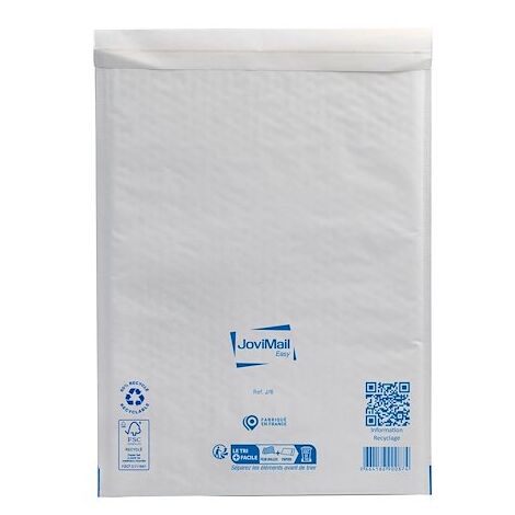 Pochette à bulles d'air kraft blanc 300 x 440 mm - Carton de 50