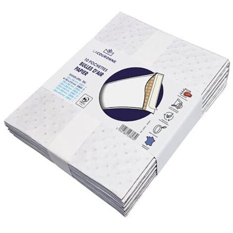Pochette à bulles papier kraft blanc 150 X 215 La Couronne  - Lot de 10