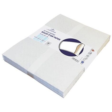 Pochette à bulles papier kraft blanc 240 X 340 La Couronne - Lot de 10