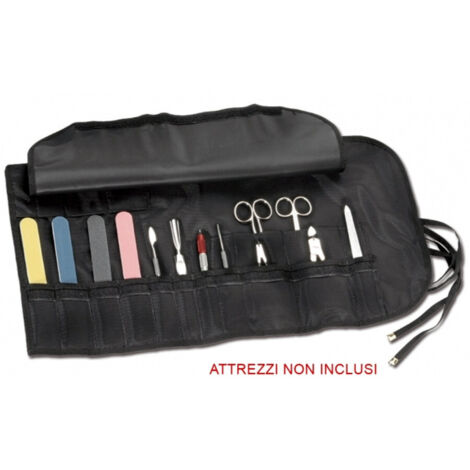 Pochette à Outils 24 Poches Avec Rabat Enroulable Pour L'esthéticienne Et Le Coiffeur