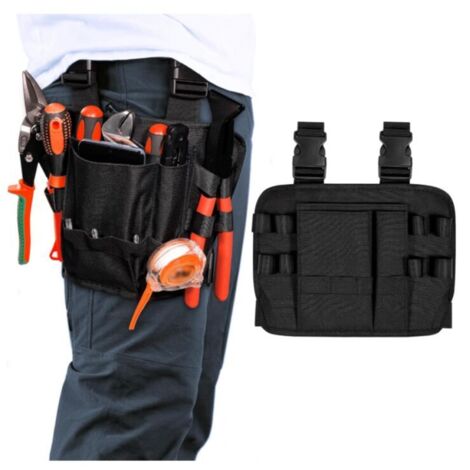 Pochette à outils avec clip de ceinture, pochette à outils d'électricien multifonction pour réparation autour de votre jambe, mini organisateur d'outils utilitaires pour automobile, artisan