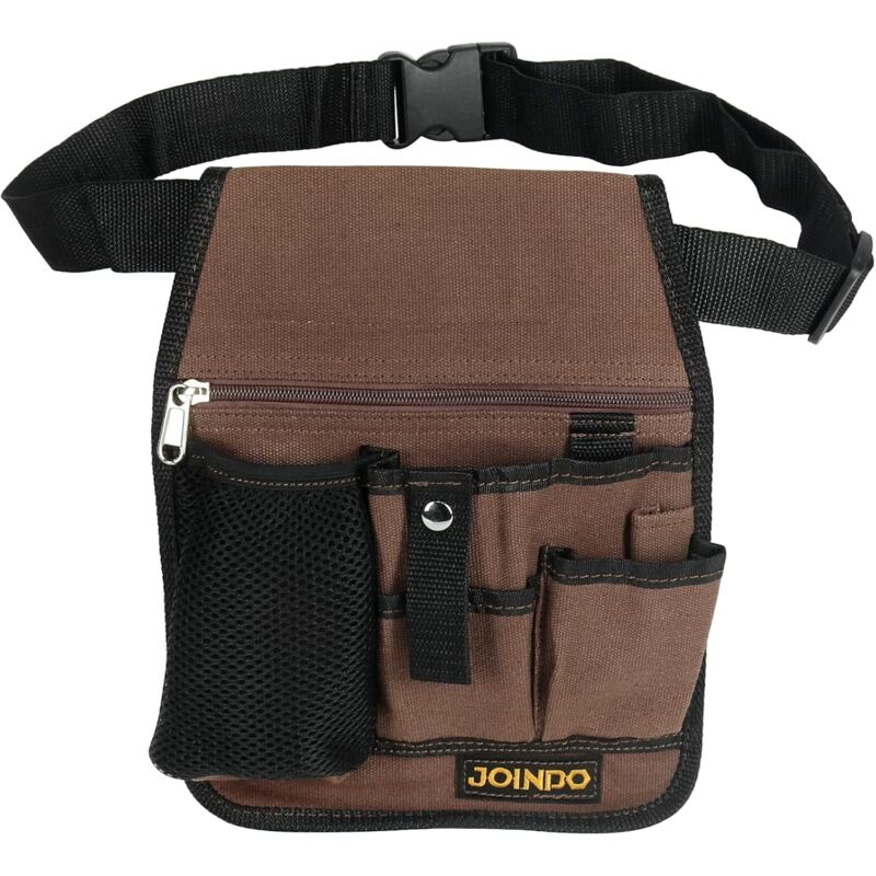 Pochette à outils de jardin, ceinture à outils de jardin, pochette à outils légère avec poches et fermeture éclair, sac à outils en toile avec