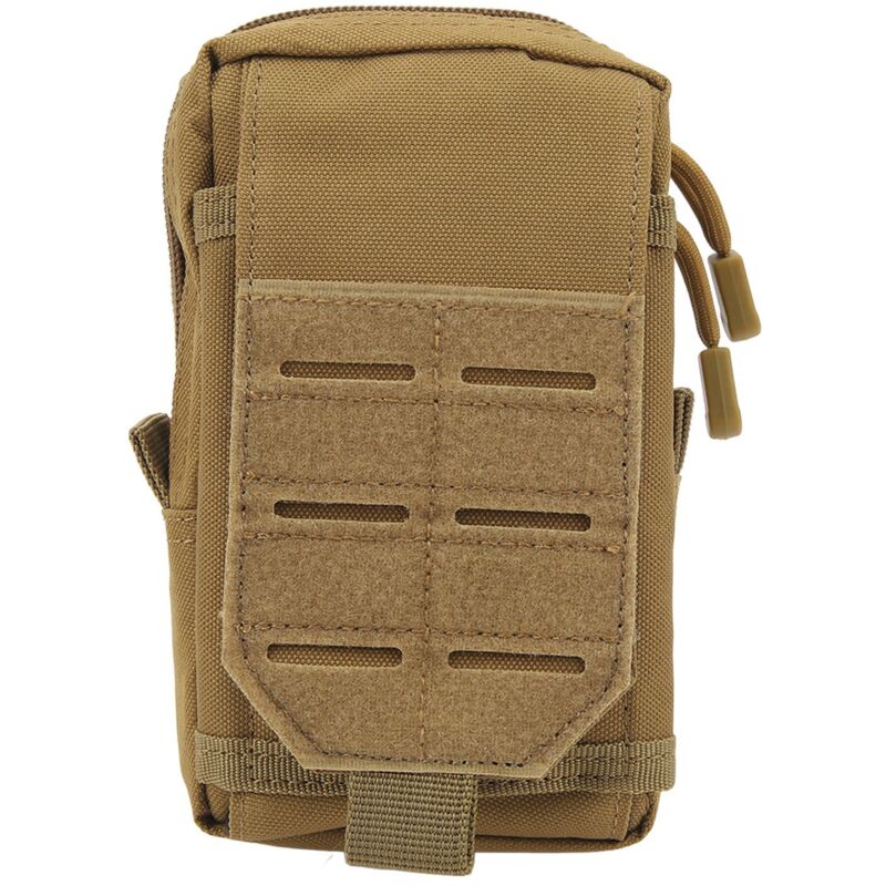 Pochette Ceinture Imperméable en Tissu Oxford avec Poches Multiples pour Téléphone, Portefeuille, Clés, Khaki