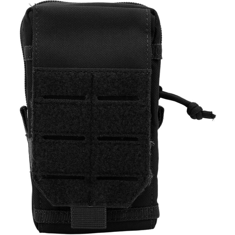 Pochette ceinture multifonction pour téléphone portable, sac banane double couche homme pour randonnée pêche camping noir
