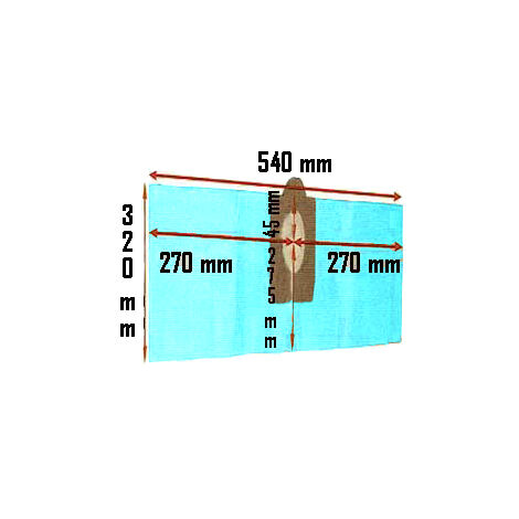 Pochette de 3 Sacs filtre papier pour centrale d'aspiration Trema TF251 et TF255