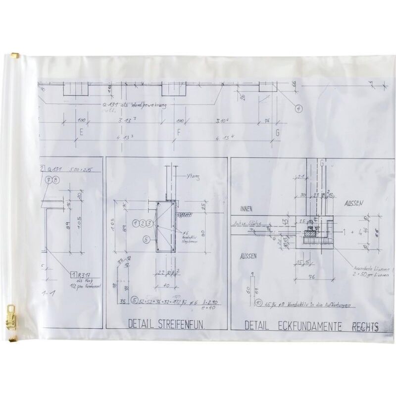 Pochette de protection pour plan 900 x 1250mm (A0)