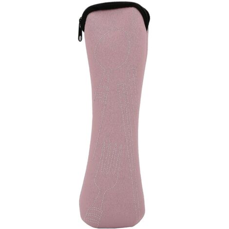 Pochette de rangement portable en tissu résistant à l'usure pour couverts (cuillères et fourchettes) - Rose