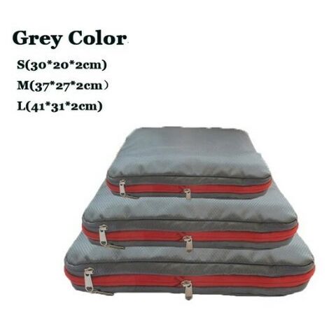 Pochette de voyage amusante à Compression, sac de rangement rapide et pratique, Nylon à Double couche, sacs organisateurs portables, sac multifonction de tri,Grey,S