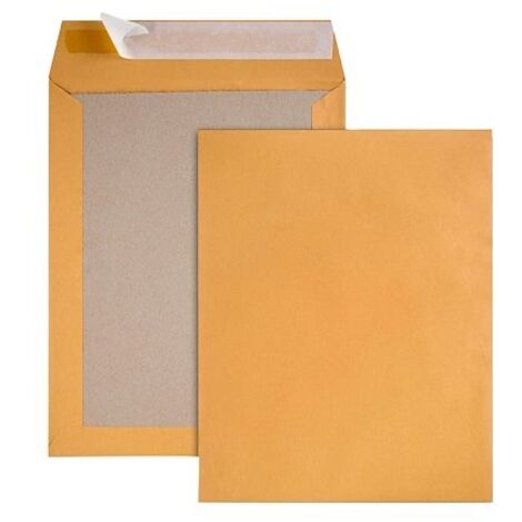 Pochette dos carton kraft brun 120 g GPV sans fenêtre - Boîte de 100
