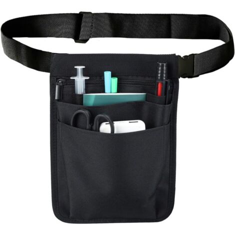 Pochette Infirmiere, Sac À Outils Multifonctionnel, Sac À Outils De Ceinture, Sac De Rangement Daccessoires Noir Avec Ceinture R