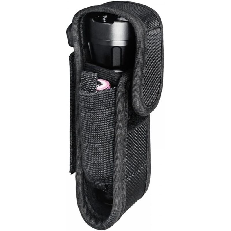 Pochette Lampe Poche, Pochette Ceinture Lampe Poche Verticale en Nylon pour Étui Lampe Poche Tactique pour Ceinture Sécurité Militaire Police