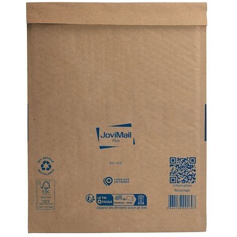 Pochette matelassée bulles Jovimail Plus kraft brun renforcé 270 x 360 - Carton de 100