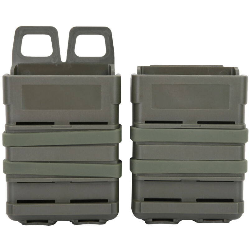 Pochette Molle Portable à Fixation Rapide Mag, Support Double Munitions, Module Système Tactique Vert Armée
