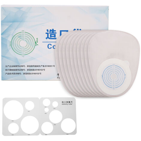 Pochette Stomale One Piece Sans Charbon Actif pour Urine, 20-60mm, 10 Pièces Fermées