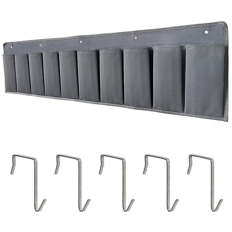 Pochettes à chaussures pour camping-car, 10 poches, organisateur de rangement de chevet à suspendre, avec crochets, poches de rangement pour