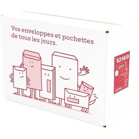 Pochettes administratives 229 x 324 autocollante avec fenêtre - Boîte de 250