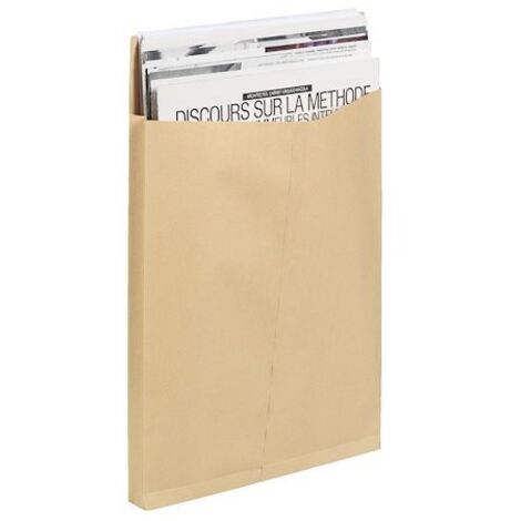 Pochettes kraft - enveloppes à ouverture latérale - 120g 229 X 324 mm - soufflets de 3 cm - Boite de 50 - Maxiburo