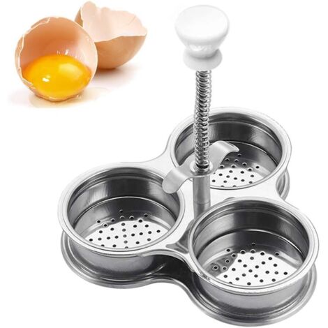 Pocheuses à ufs, Chaudière à ufs, Pocheuse à ufs 3 Grilles en Acier Inoxydable pour Cuisson des ufs,Coquetiers Pochés en Anti-adhésif
