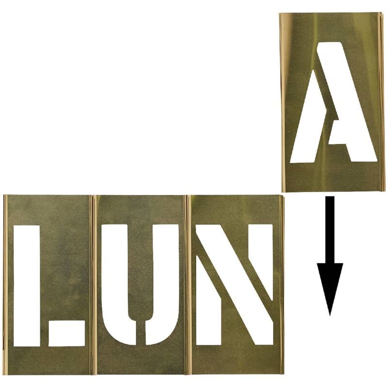 Ensemble de lettres de 36 pochoirs pour peinture hauteur 100 mm Limit CAL100