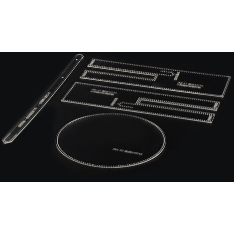 Pochoir à motifs circulaires pour accessoires en cuir DIY - Modèle acrylique JBX-32