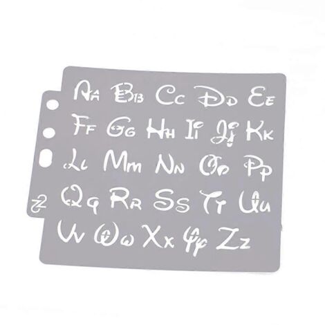 Pochoir alphabet pour peinture sur bois, tissu, pierre, projets artistiques scolaires à faire soi-même