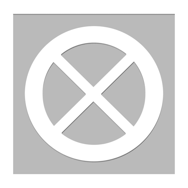 Pochoir Arrêt et Stationnement Interdits (W0218). Pochoir Interdiction de stationner. Taille au Choix. pvc Expansé 5mm - 1200 x 1200 mm