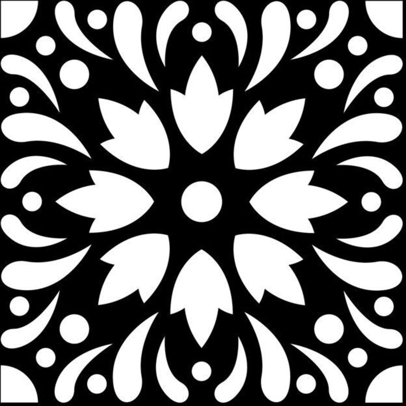Pochoir Carreau Ciment - 15x15x0.2 Cm