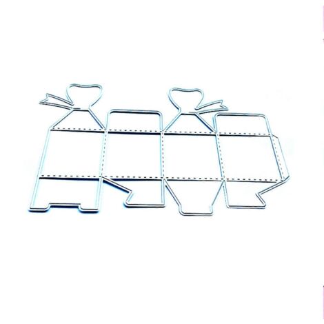 Pochoir de découpe en métal 3D pour boîte à bonbons nœud papillon, modèle en papier à plier soi-même