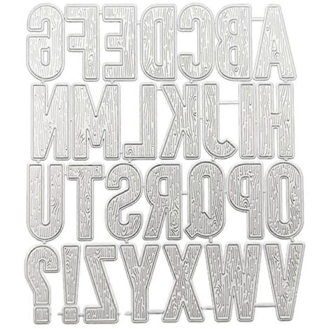 Pochoir de découpe en métal avec lettres artistiques pour scrapbooking DIY