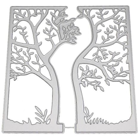 Pochoir de découpe en métal en forme d'arbre pour scrapbooking, gaufrage et loisirs créatifs.